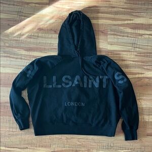 AllSaints Black Logo Hoodie